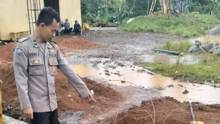 Tiang Listrik Roboh Di Banjarwangi, Polisi Dan PLN Bergerak Cepat Lakukan Penanganan
