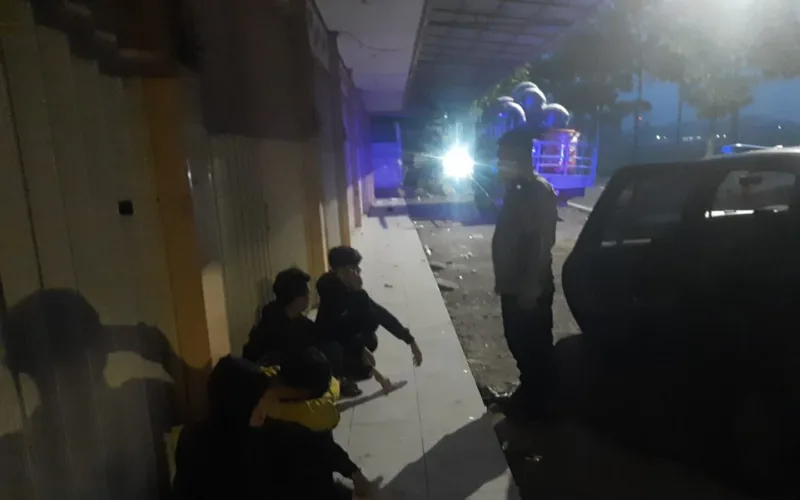 Polsek Wanaraja Amankan Pelaku Balap Liar Di Sawah Lega