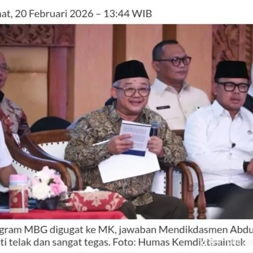 Program MBG Digugat Ke MK, MendikdasmenAbdul Mu’ti Berikan Jawaban Tegas