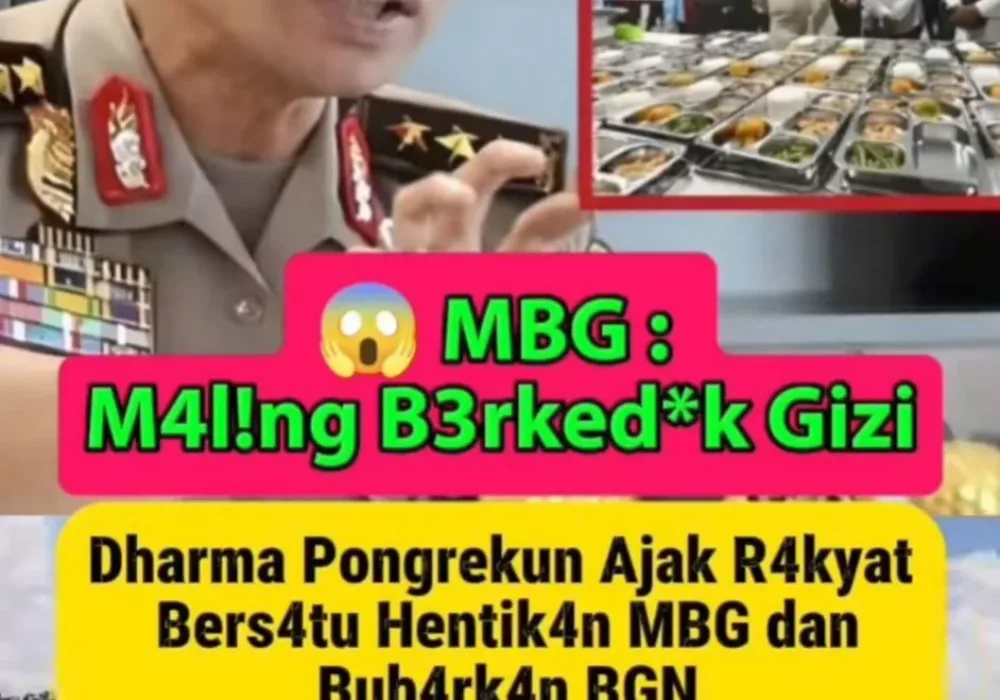 Dharma Pongrekun Desak Pembubaran MBG, Sebut Program MBG Rawan Manipulasi