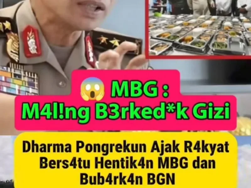 Dharma Pongrekun Desak Pembubaran MBG, Sebut Program MBG Rawan Manipulasi