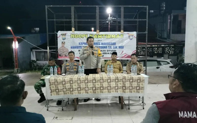 Ngopi Kamtibmas Kapolrestabes Makassar Bersama TRIPIKA Kecamatan Mamajang, Tomas, Toga Dan Toda Dalam Rangka HARKAMTIBMAS. 