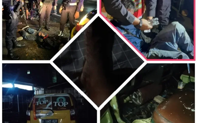 Polres Garut Bersama Satgas PRC Brimob Amankan Pelaku Pemalakan Angkot Di Jalan Raya Leles