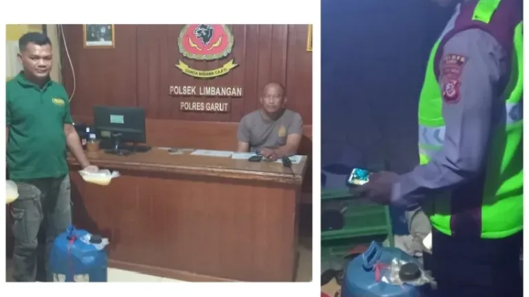 Polsek Limbangan Gerebek Penjual Miras, Puluhan Liter Tuak Diamankan