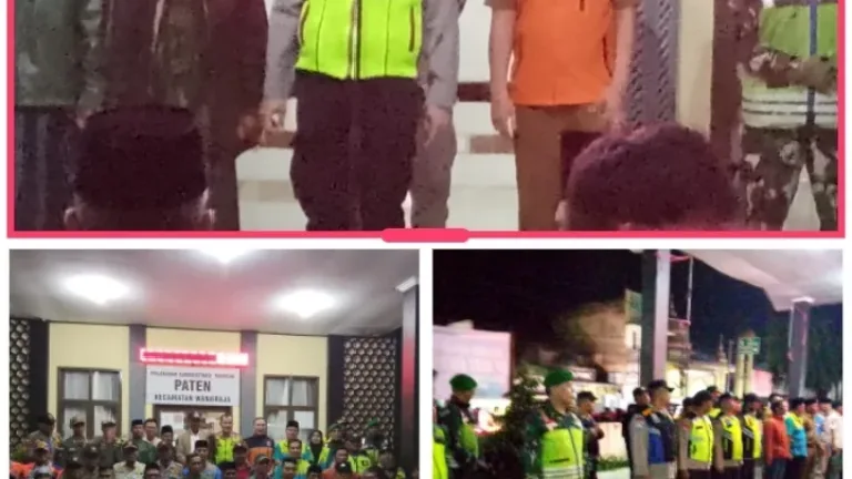 Apel gabungan Lintas Sektor Wanaraja Digelar, Sinergi Amankan Malam Takbir Dan Arus Mudik