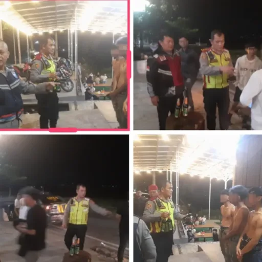 Patroli, Polsek Wanaraja Amankan 5 Remaja Yang Konsumsi Miras
