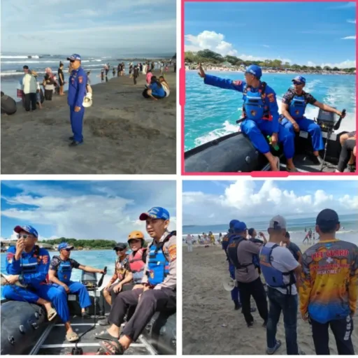 Sat Polairud Polres Garut intensifkan Patroli Antisipasi Lonjakan Wisatawan Di Pantai Selatan