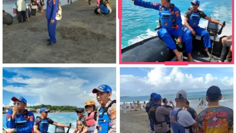 Sat Polairud Polres Garut intensifkan Patroli Antisipasi Lonjakan Wisatawan Di Pantai Selatan