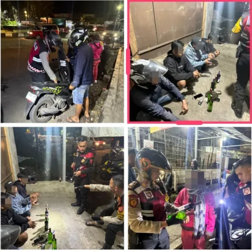 Patroli Sat Samapta Polres Garut Amankan Empat Penjual Miras Di Kerkop