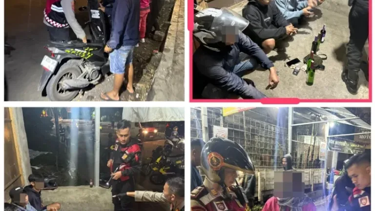 Patroli Sat Samapta Polres Garut Amankan Empat Penjual Miras Di Kerkop