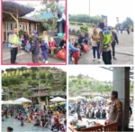 Ribuan Wisatawan Padati Darajat, Polres Garut Tingkatkan Patroli Dialogis Jaga Keamanan