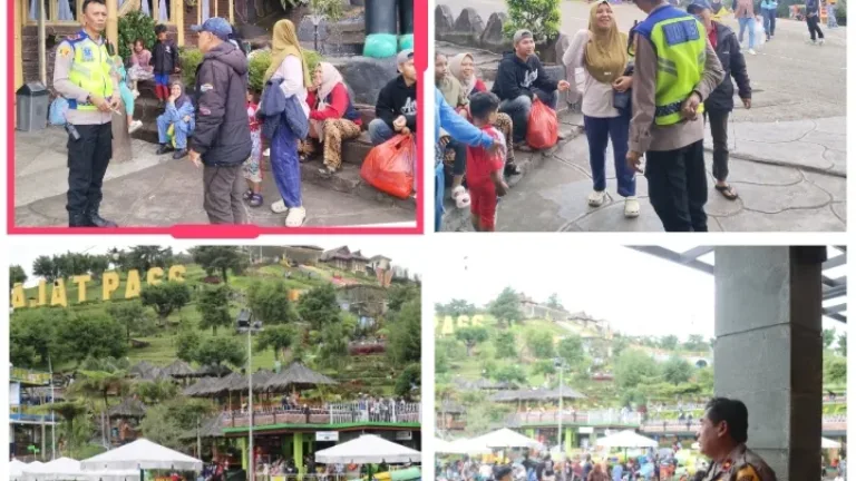 Ribuan Wisatawan Padati Darajat, Polres Garut Tingkatkan Patroli Dialogis Jaga Keamanan