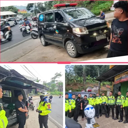 Aksi Ugal-Ugalan Sopir Ambulance Dihentikan Polisi,Nyaris Tabrak Petugas Di Malangbong