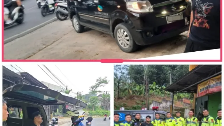 Aksi Ugal-Ugalan Sopir Ambulance Dihentikan Polisi,Nyaris Tabrak Petugas Di Malangbong