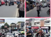 TNI-Polri Bersinergi Atur Lalu Lintas Di Pasar Lewo Malangbong