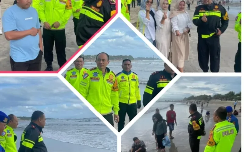 Kapolres Garut Dampingi Wakapolda Jabar Cek Jalur Selatan Hingga Patroli Pantai