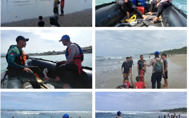 Sat Polairud Polres Garut Dan Polsek Wilayah Selatan Intensifkan Patroli Dan Edukasi Wisatawan