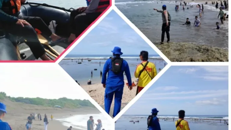 Polsek Wil Selatan Bersama Sat Polairud Polres Garut Intensifkan Patroli Di Objek Wisata Pantai