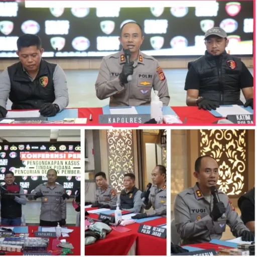 Polres Garut Bekuk Pelaku Bobol Atap Indomaret Di  Leles