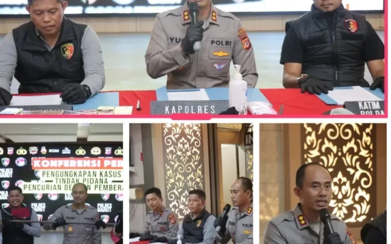 Polres Garut Bekuk Pelaku Bobol Atap Indomaret Di  Leles