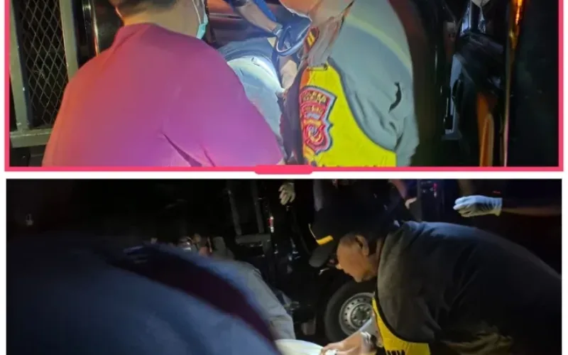 Polsek Cikelet Evakuasi Sopir Meninggal Di Dalam Kendaraan, Diduga Serangan Jantung