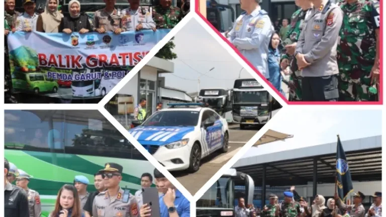 Polres Garut Bersama Pemda Garut Gelar Program Angkutan Balik Gratis Lebaran 2026