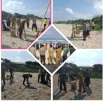 Peduli Lingkungan, Satpolairud Polres Garut Dan Polsek Wil Garsel Bersama Warga Bersih-Bersih Pantai Pasca Libur Lebaran