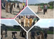 Peduli Lingkungan, Satpolairud Polres Garut Dan Polsek Wil Garsel Bersama Warga Bersih-Bersih Pantai Pasca Libur Lebaran