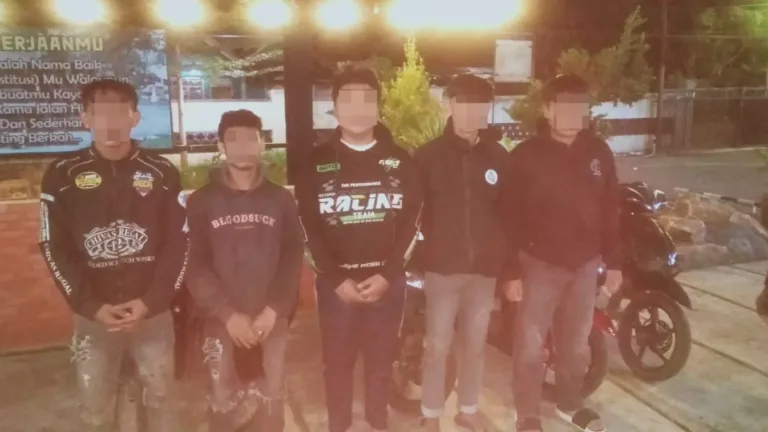 Polsek Wanaraja Bubarkan Aksi Balap Liar, Lima Motor Dan Lima Pemuda Diamankan