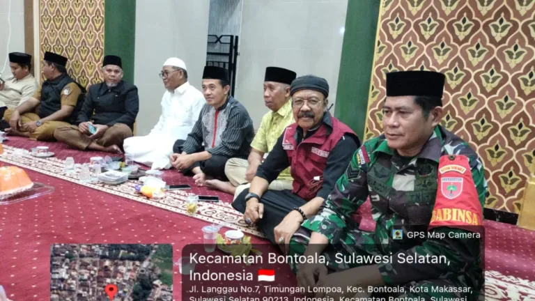 Babinsa Koramil 1408-04/Bontoala Hadiri Safari Ramadan 1447 H di Masjid Nurul Wathan Di kecamatan Bontoala