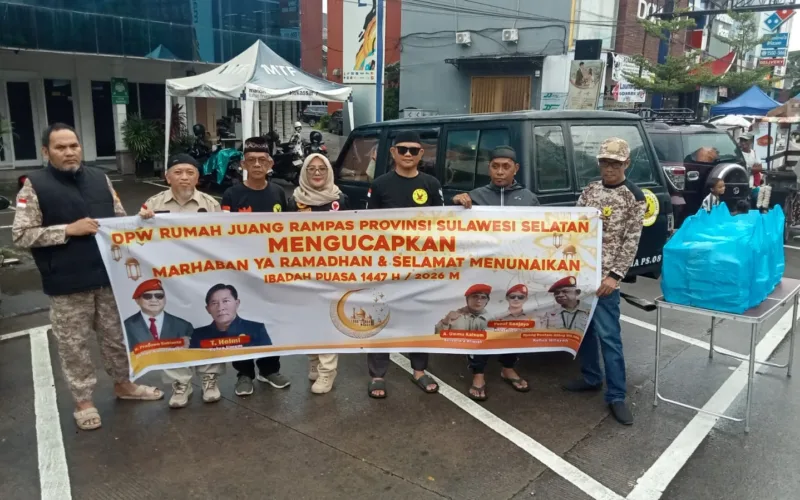 DPW Rampas Berdaulat 08 Sulsel dan DPD Rampas Berdaulat Kota Makassar Gelar Berbagi Takjil Dan Berbuka Puasa Ramadhan 1447 H