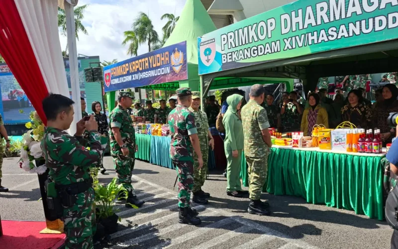 Kodam XIV/Hasanuddin Bersama Kodim 1408/Makassar Hadirkan Bazar Ramadhan Murah untuk Prajurit dan Masyarakat