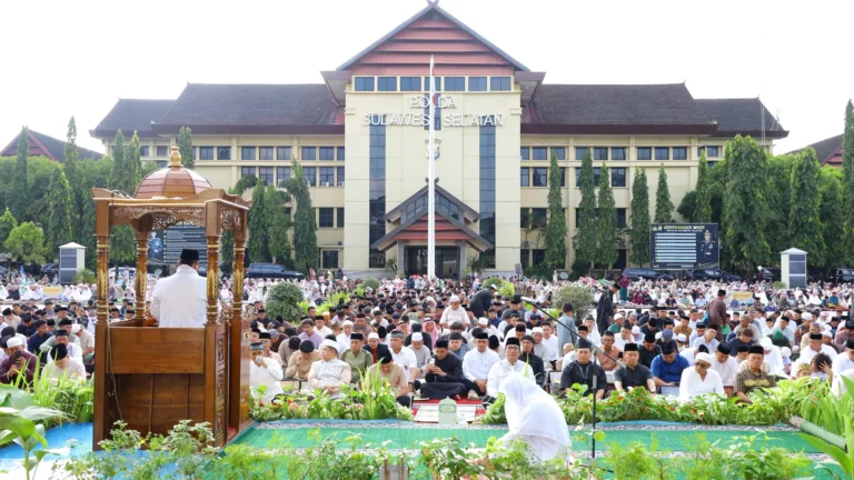 Sholat Idul Fitri 1447 H di Mapolda Sulsel, Wujud Kebersamaan Polri dan Masyarakat