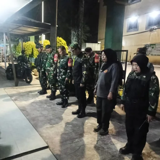 Koramil 1408-09/Tamalate Gelar Patroli Bersama Tripika, Jaga Keamanan Warga di Kecamatan Tamalate
