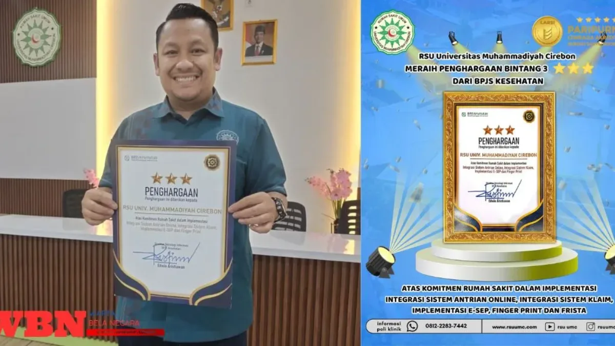Penghargaan BPJS Kesehatan: RSU UMC Cirebon Raih Bintang 3