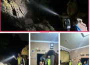 Longsor Akibat Hujan Deras Dinding Rumah Warga Jebol, Polisi Lakukan Cek Lokasi Bencana