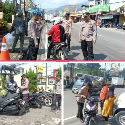 Polsek Leles Gencar Tertibkan Knalpot Brong, 6 Kendaraan Diamankan