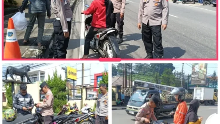 Polsek Leles Gencar Tertibkan Knalpot Brong, 6 Kendaraan Diamankan
