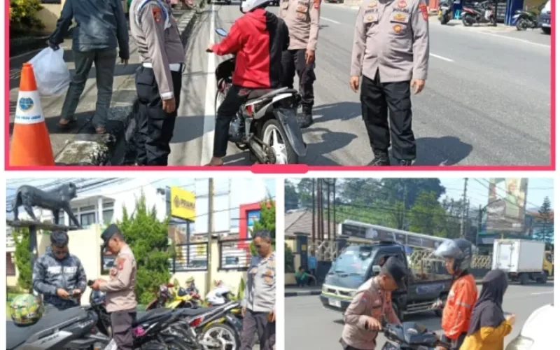 Polsek Leles Gencar Tertibkan Knalpot Brong, 6 Kendaraan Diamankan