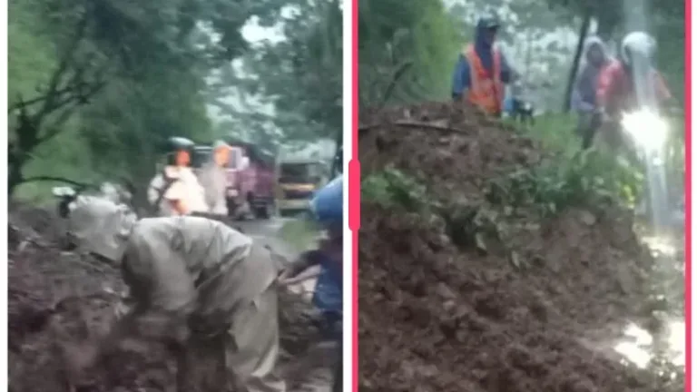 Hujan Deras Picu Longsor di Pamulihan, Polisi Sigap Cek Lokasi Bencana