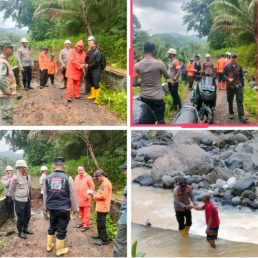 Diterjang Hujan Deras, Jembatan Ciwarunga Putus—Akses Antar Desa Lumpuh, Polisi & Tim Gabungan Bergerak Cepat