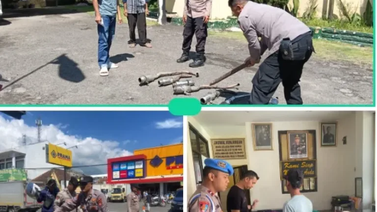 Polsek Leles Polres Garut Kembali Tertibkan Knalpot Brong, Enam Motor Diamankan