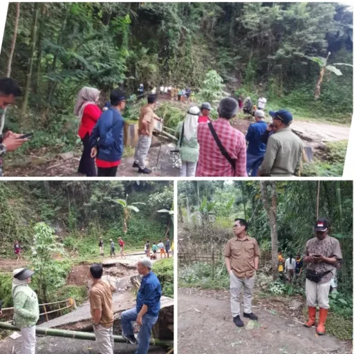 Kadis PUPR Garut Tinjau Lokasi Longsor Di Pakenjeng, Dipastikan Tanpa Korban Dan Kerugian Material