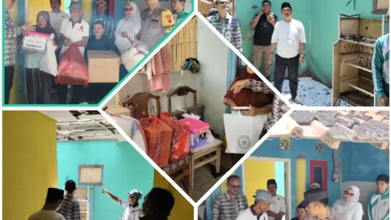 Plt Camat Malangbong Salurkan Bantuan untuk Korban Kebakaran, Rumah Ambruk dan Longsor
