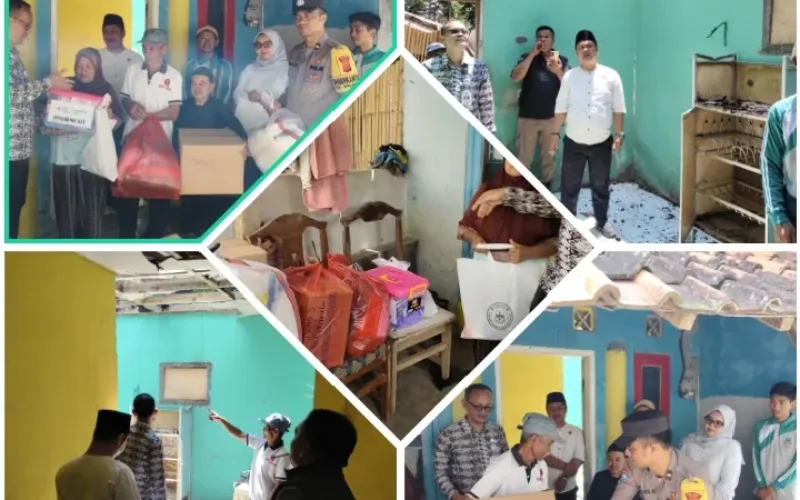 Plt Camat Malangbong Salurkan Bantuan untuk Korban Kebakaran, Rumah Ambruk dan Longsor