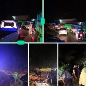 Empat Titik Longsor Tutup Jalur Banjarwangi–Singajaya, Polisi dan Tim Gabungan Gerak Cepat