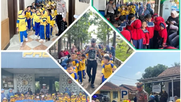Satlantas Polres Garut Gelar Kegiatan Polisi Sahabat Anak Bersama TK Anggrek Cendekia dan RA Ar Rahim