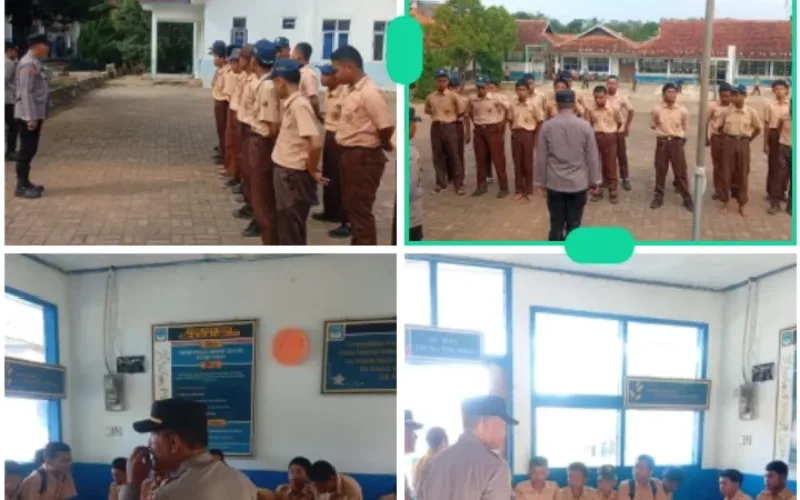 Cegah Kenakalan Remaja, Polsek Cikelet Berikan Pembinaan ke Siswa SMPN 1 Cikelet