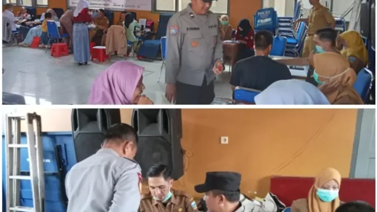 Polsek Malangbong Hadir di Tengah Masyarakat, Ikuti Kegiatan Donor Darah dan Bakti Kesehatan
