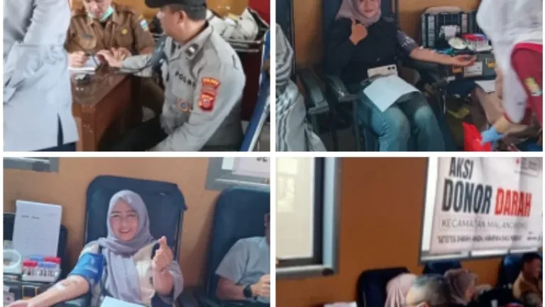 Kegiatan Donor Darah di Aula Kecamatan Malangbong Himpun 82 Labu Darah